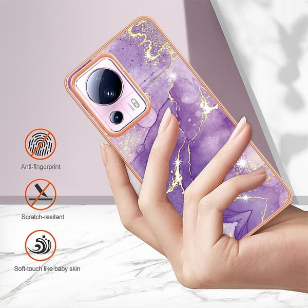 Marmorcover til Xiaomi 13 Lite 5G (Lilla 002)