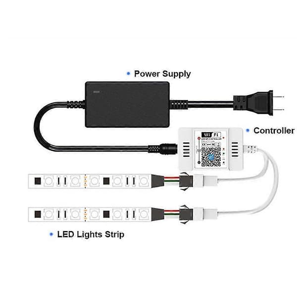 Dc5v-24v 28-tasters RF-controller Wifi App Musik Stemmefjernbetjening til Ws2812B Ws2811 Rgb Light Home