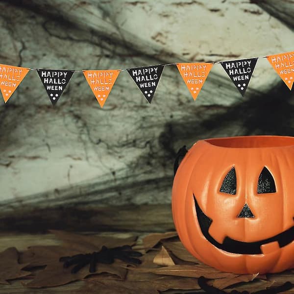3 stk Halloween-vimpel for Halloween-dekorasjoner