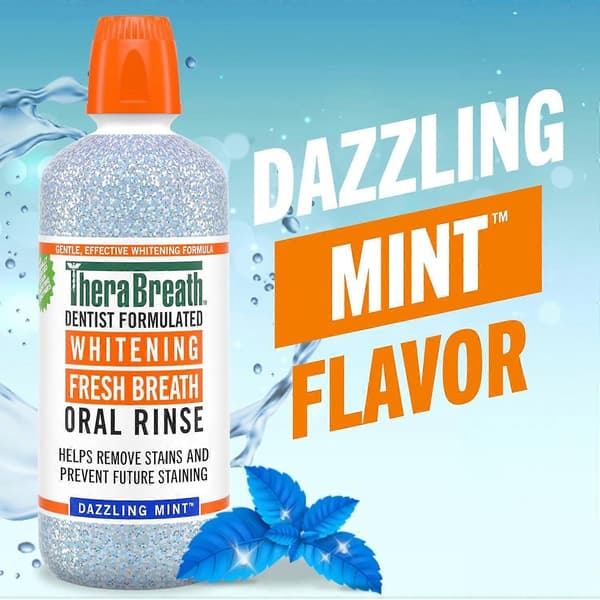Blegende mundskyl, Dazzling Mint, Tandlægeformuleret, 473ml