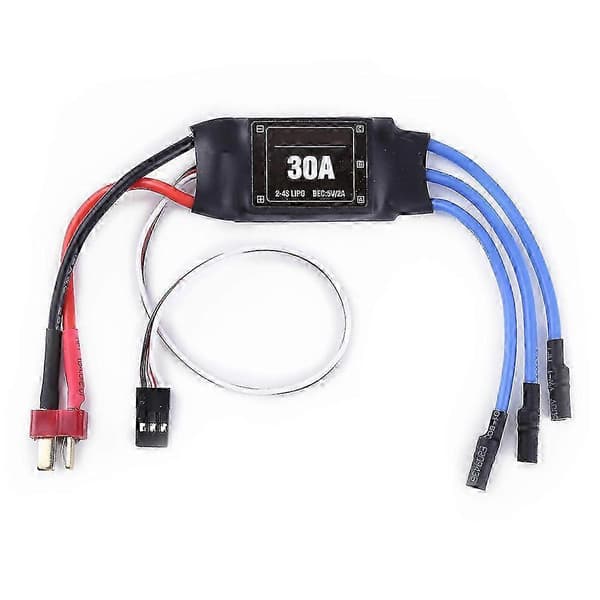 4 STK 2-4S 30A RC Børsteløs ESC T-plugg Elektrisk hastighetskontroller 5V 2A for 2 til 4S Lipo-batteri Multikopter Quadcopter