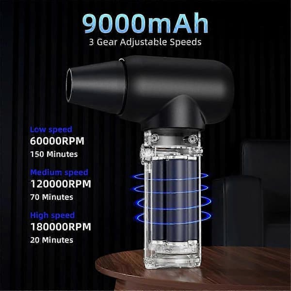 Portable Electric Air Duster, for Car Drying, Keyboard and Computer Cleaning