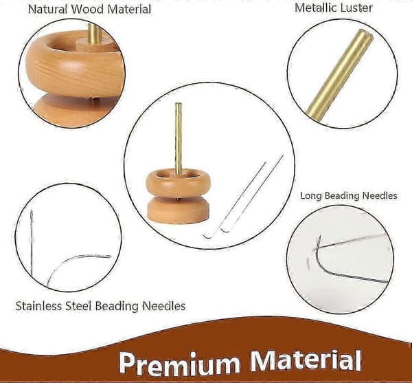 Perlespinner til smykkefremstilling Træ DIY perleskålspinnerholder