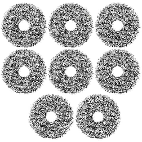 8 stk. moppepuder til Roborock Qrevo MaxV/Master/Plus/Slim/Pro støvsugerdele mikrofiber moppeklud