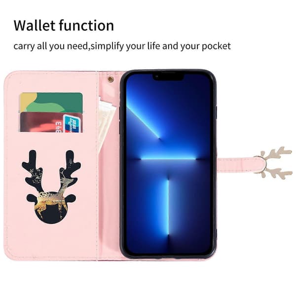 Til iPhone 13 Pro Max læderetui med gradient krokodillemønster