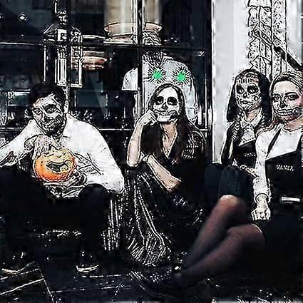 Z6 Halloween Lysende Pandebånd, Halloween Tilbehør Kvinder, Perfekt til Halloween Kostumer. Spøgelse