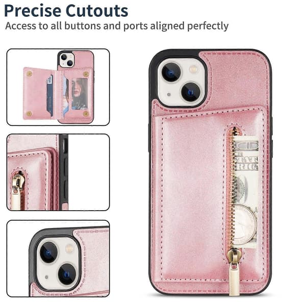 Zipper Card Holder Phone Case for iPhone 14