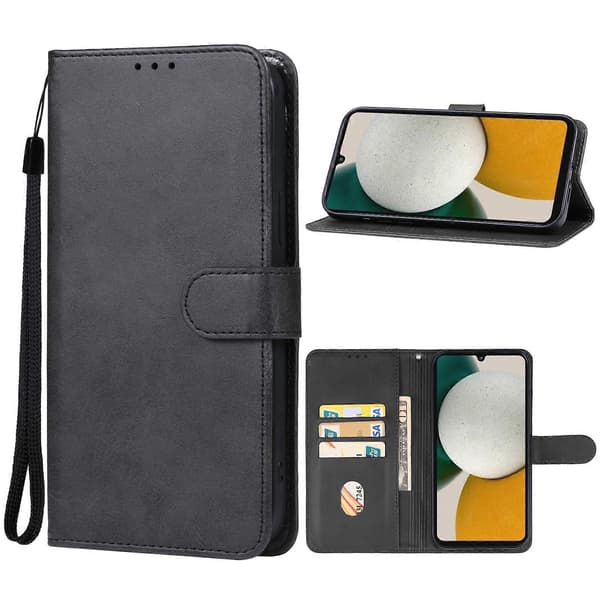 Til Samsung Galaxy A34 5G lædertelefoncover (sort)