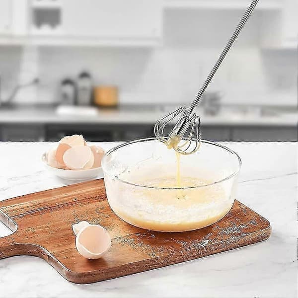 2 eggvisper, håndholdt halvautomatisk multifunksjonell visp i rustfritt stål
