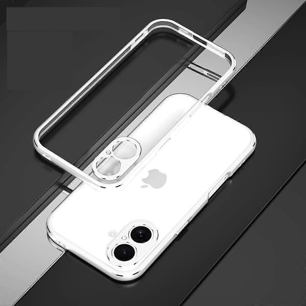 For iPhone 17 Bumper Case No Back Phone Frame Cover with Lens Protection