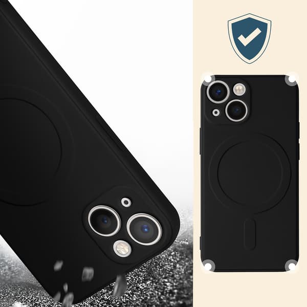 Magsafe iPhone 13-deksel i silikon med myk innside Mag-deksel