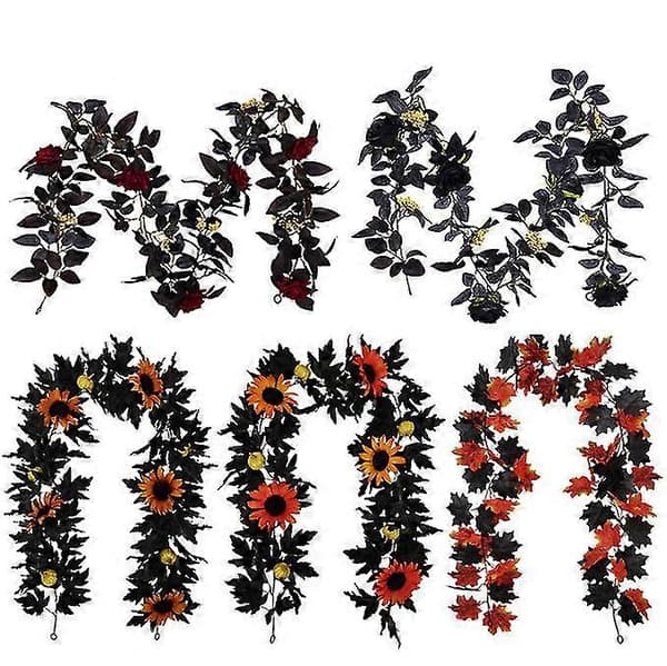 Sorte dekorationer Halloween-guirlande
