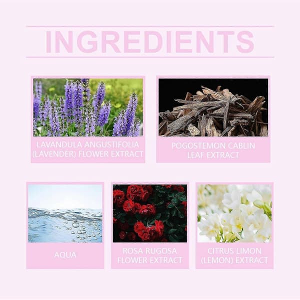 Rosa Ros Charm Parfym, Långvarig Doft med Lavendel & Patchouli, 50ml Elegant Mångsidig Doft för Dagligt Bruk