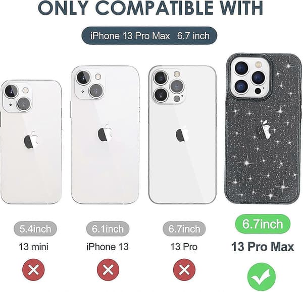Fodral kompatibelt med iPhone 13 Pro Max Fodral Glitter, glitter Sparkle Cover