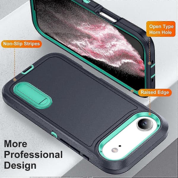Til iPhone 17 Air Deksel Deksel Støtte Telefondeksel PC Silikon EVA 3-i-1 Design