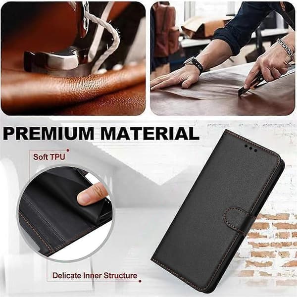 Compatible For iPhone 17 Air Case Stand Wallet Leather Phone Cover With Strap