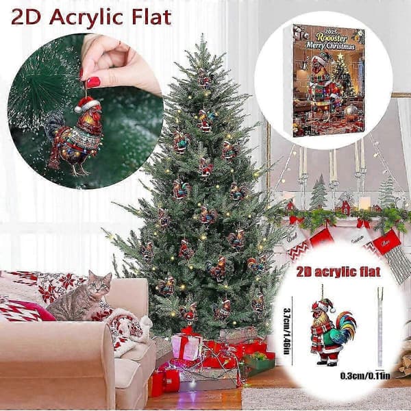 Hlraizz Hane Julekalender - 24 unike festlige ornamenter for nedtelling og dekor