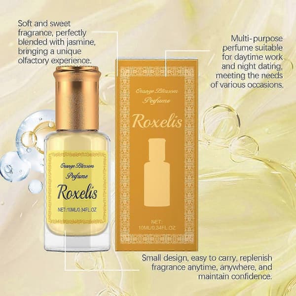 Appelsinblomst Roll-On Parfume, Elegant Frisk Opkvikkende Duft, 10ml Rejsevenlig