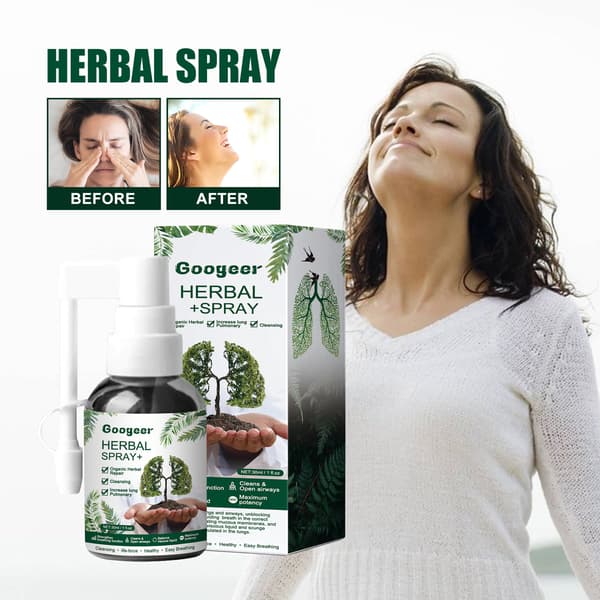 Respinature Herbal Lung Cleanse Mist - Kraftfullt lungstöd, växtbaserad vårdessens (4 st)