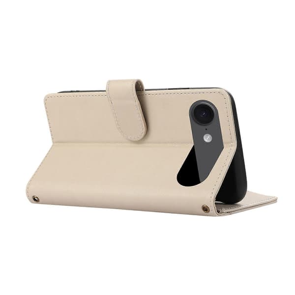 Til iPhone 17 Air Etui med flere kortpladser Lynlås Læder Telefoncover med Håndledsrem