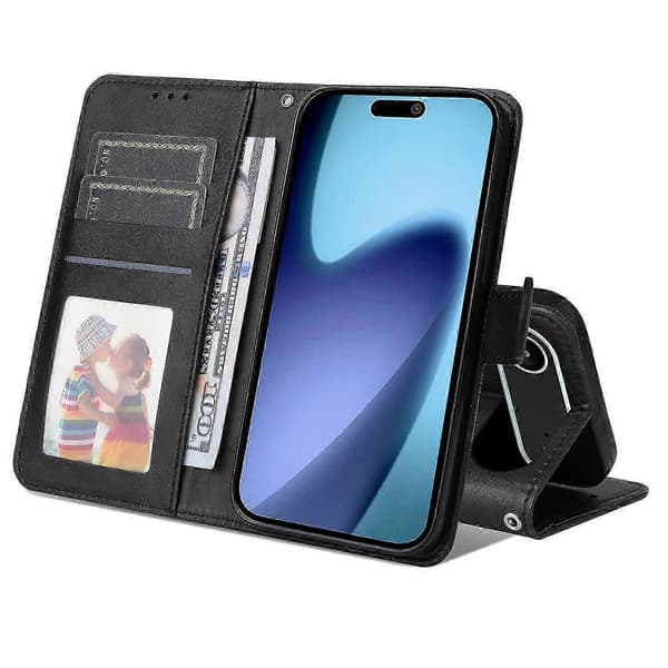 Kompatibel til iPhone 17 Air Case Pung PU Læder Folio Flip Telefoncover