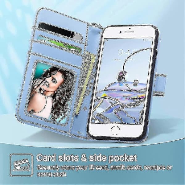 Iphone Se 2020 etui. Iphone 8 flip etui. Iphone 7 pung etui. Pu læder etui