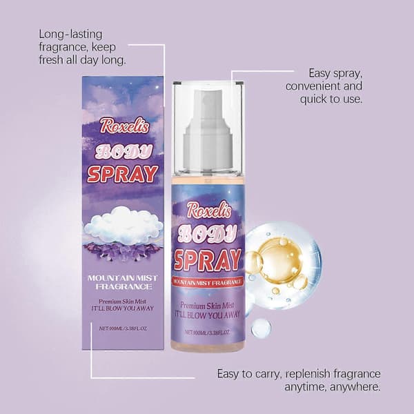 Mountain Mist Ambient Parfymespray, Niche Frisk Myk Elegant Langvarig Kroppsduft