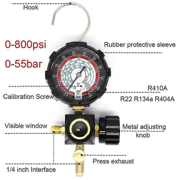 Högtrycksmätare R410A R22 R404A Enkel Manometer