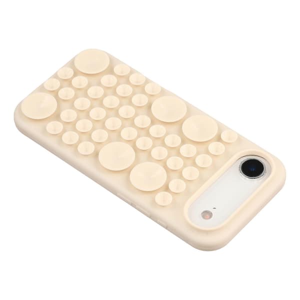 För iPhone Air Fodral Sugkopp Silikon Telefonfodral med Tyginfoder
