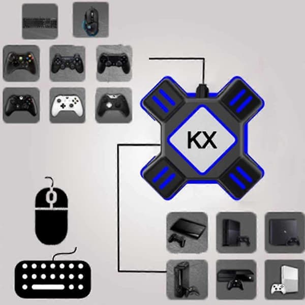 Tastatur- og musekonverteradapterbryter Apex for Xbox One PS4 KX Gaming