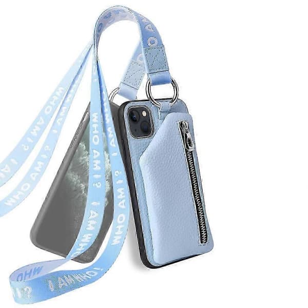 Hårt plånboksfodral iPhone 13 Fodral, iPhone 13 Fodral, blå hög kvalitet