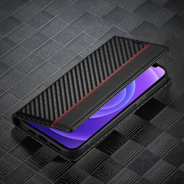 LC.IMEEKE Kulfiber PU + TPU-etui til iPhone 13