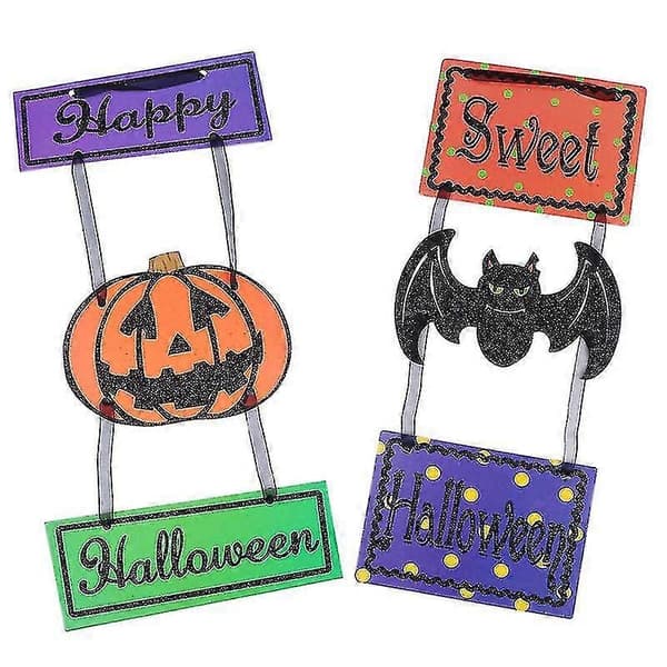 2 stk Halloween-bannere til Halloween-dekor