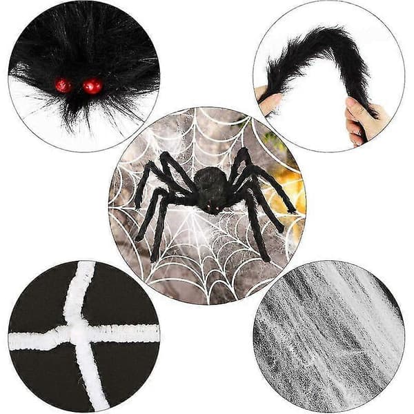 Halloween Edderkoppdekorasjoner, Halloween Skummel Kjempeedderkopp