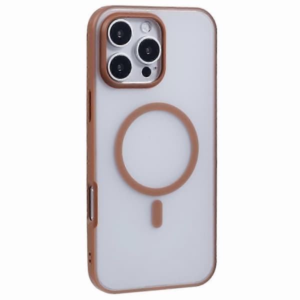 Førsteklasses magnetisk deksel i titangull til iPhone 16 Pro Max med matt anti-fallbeskyttelse