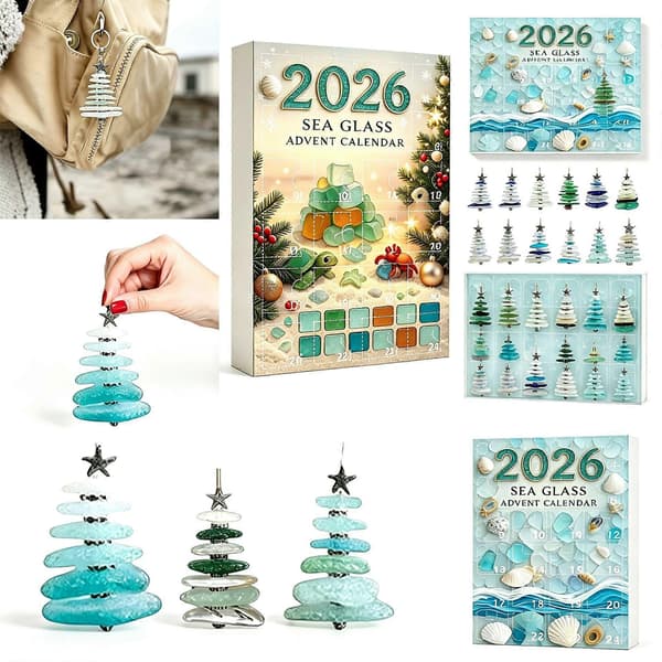 2026 Julekalender Blindboks, 24 stk. 2D flate kunstige juletre-pynt i akryl, 24 dagers nedtelling til jul, julepynt til hjemmet