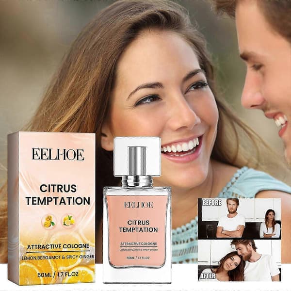 Citrus Temptation Parfym, Långvarig Fräsch Romantisk Doft för Par, 50ml