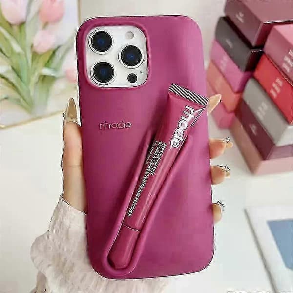 Passar till iPhone 16 15 14 13 12 11 Pro Max Hallon Läppglans Telefonfodral