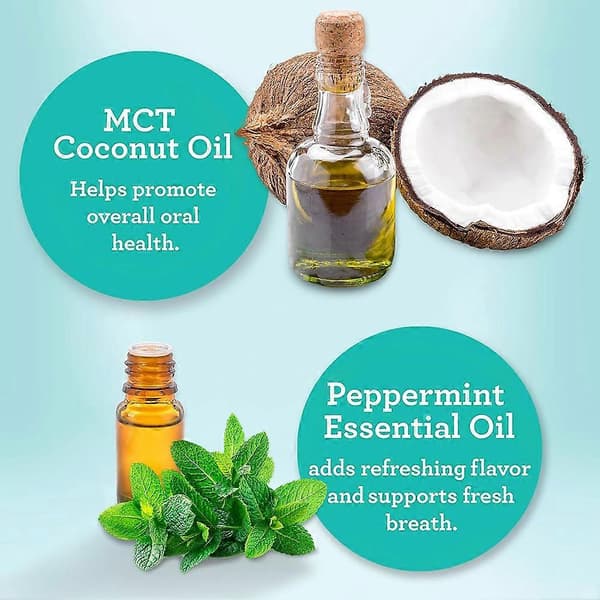 Coconuts Oil Pulling Munskölj Avancerad Oljepullning för Fräsch Andedräkt för Daglig Munhälsa A