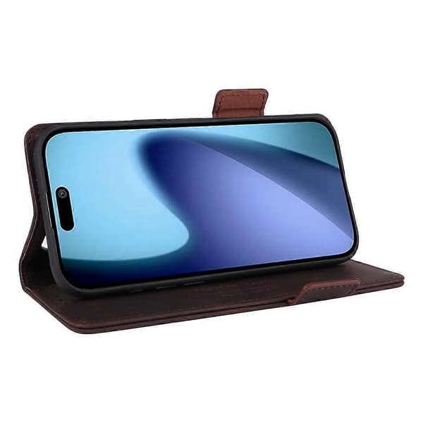 Kompatibel til iPhone 17 Air Case Læder Pung Flip Telefoncover Med Hardware Dekor