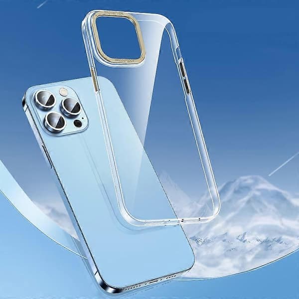 Til iPhone 13 Pro Metal Key Crystal Transparent PC Telefoncover