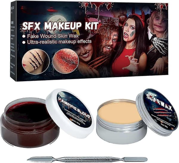 Halloween Hudvoks Plasma Makeup Sæt Makeup Horror Party Makeup Rekvisitter