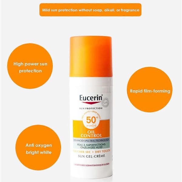 2 stk. Eucerin Sun Oil Control Dry Touch Gel Cream Ultra Light Spf50 50ml