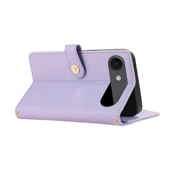 Kompatibel til iPhone 17 Air Case Multi Card Slots Lynlås Rhombus Læder Telefoncover Med Håndledsrem