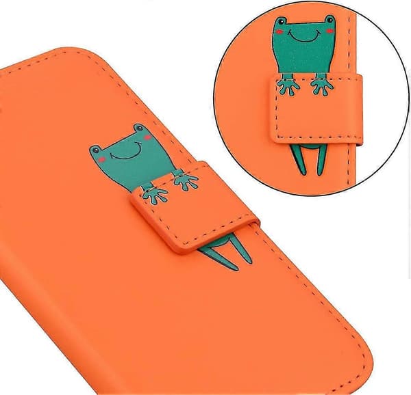 iPhone 13 Case, iPhone 13 Case, Shockproof TPU Protective Case iPhone 13, iPhone 13 Wallet Case [Card Slots] iPhone 13 Case - Orange