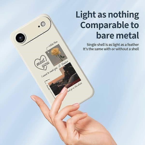 Compatible For iPhone 17 Air Case Meet You Photo Pattern Printing Straight Edge TPU Phone Back Cover