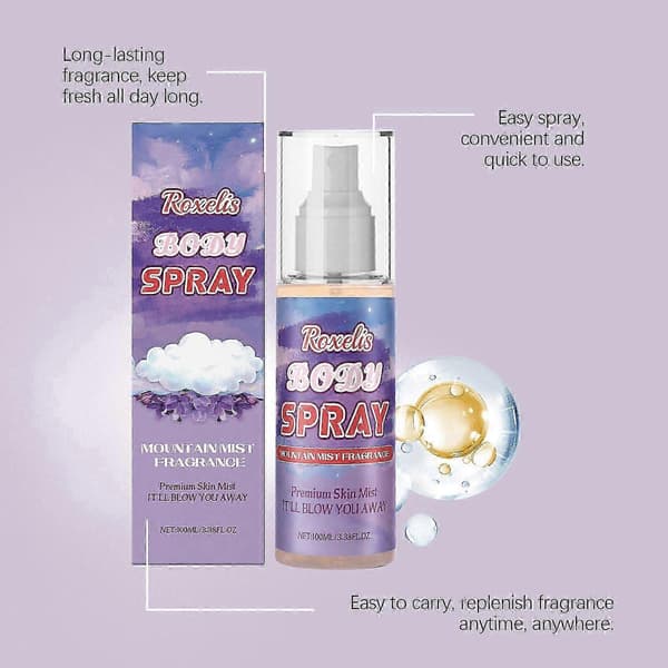 Mountain Mist Parfymspray, Fräsch Elegant Långvarig Doft för Kropp & Humör