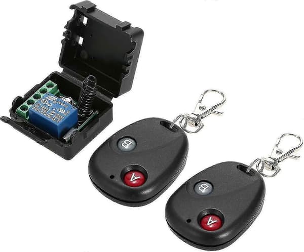 Trådløs fjernkontroll Relésender Mottaker 433mhz DC 12v 1ch Universal Fjernkontrollbryter