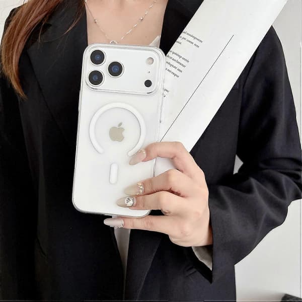 Til iPhone 17 Pro Max Krystalklar Etui Kompatibel med MagSafe Hårdt PC Telefoncover