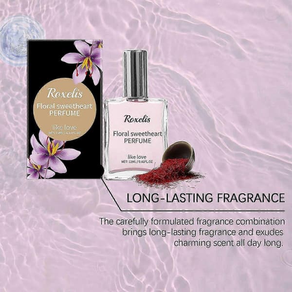 Saffron Encounter Parfume, Romantisk Langtidsholdbar Duft med Safran & Lavendel, Uforglemmelig Duft til Dates